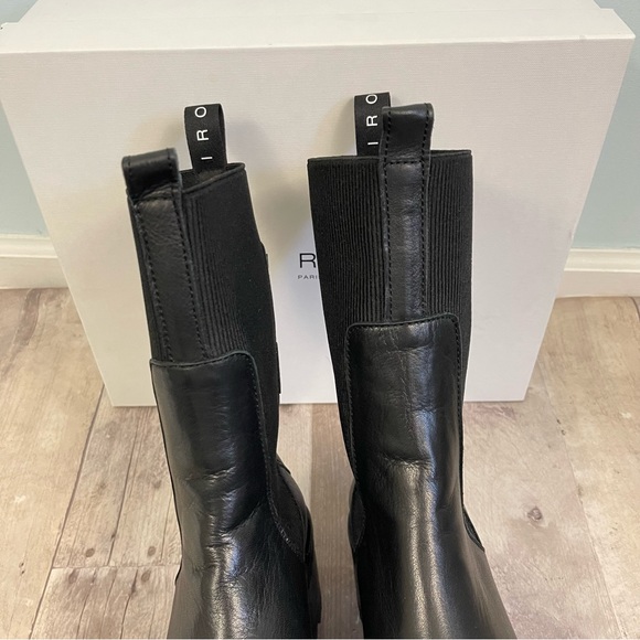 IRO Women's Leather Chelsea Boots Black Size 39 / US 8 - Picture 4 of 13